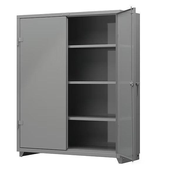 14 ga. Steel Storage Cabinet, Stationary, Strong Hold, Mfr#: 56-243-L