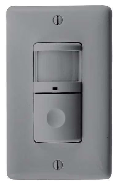 Occupancy/Vacancy Sensor, PIR, 1200 sq ft, Hubbell Wiring Device-Kellems, Mfr#: WS2000GY