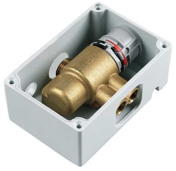 Thermostatic Mixing Valve, Brass, 70 psi, American Standard, Mfr#: 605XTMV1070
