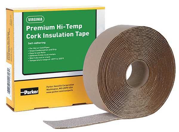 Hi-Temp Cork Insulation Tape, Roll, Parker Virginia, Mfr#: PTH1