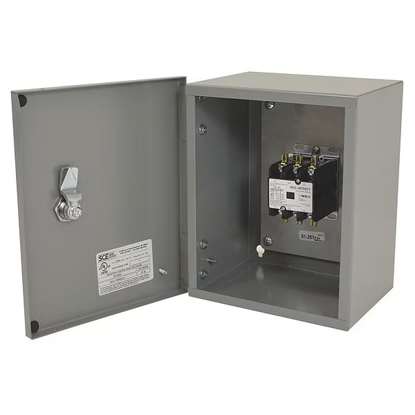 Nema 1, 3-Pole, 600V, 50Ampmax, 120V-Coil, Fostoria, Mfr#: FEC-60-120