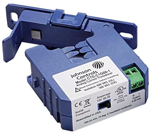 Current Transducer, Split, Foot Mounted, Johnson Controls, Mfr#: CTD-C1G00-1