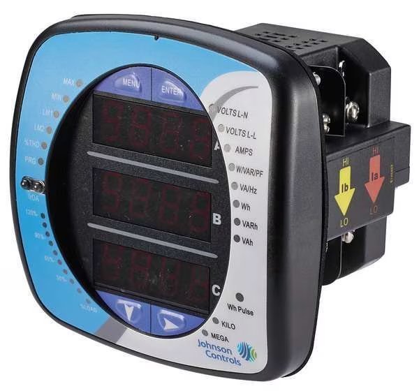 Energy Meter, LED, 18/60VDC Wye/Delta, Johnson Controls, Mfr#: EM-2760-15-D000