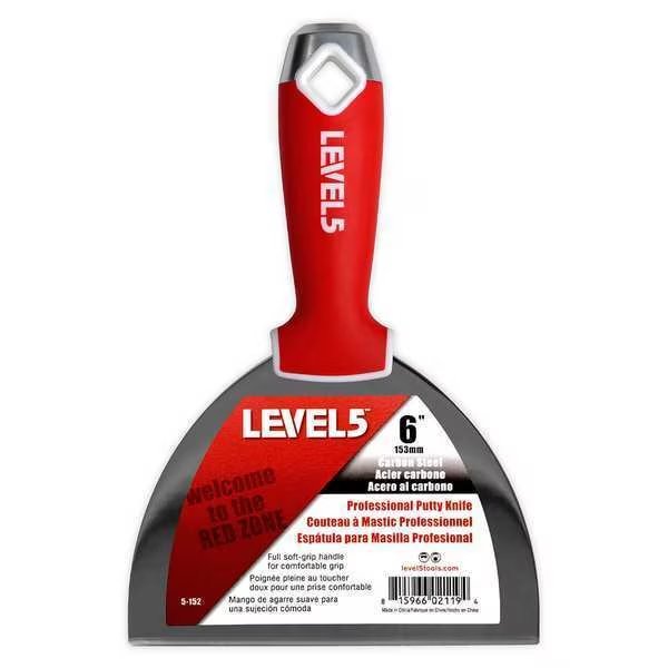 Putty Knife, CS, Soft Grip, 6, Level 5 Tools, Mfr#: 5-152