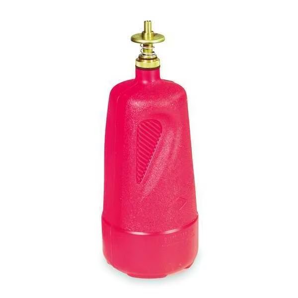 Dispensing Bottle, 32 oz Capacity, Polyethylene, Red, 4 in Outside Diameter, FM Approved, Justrite, Mfr#: 14010