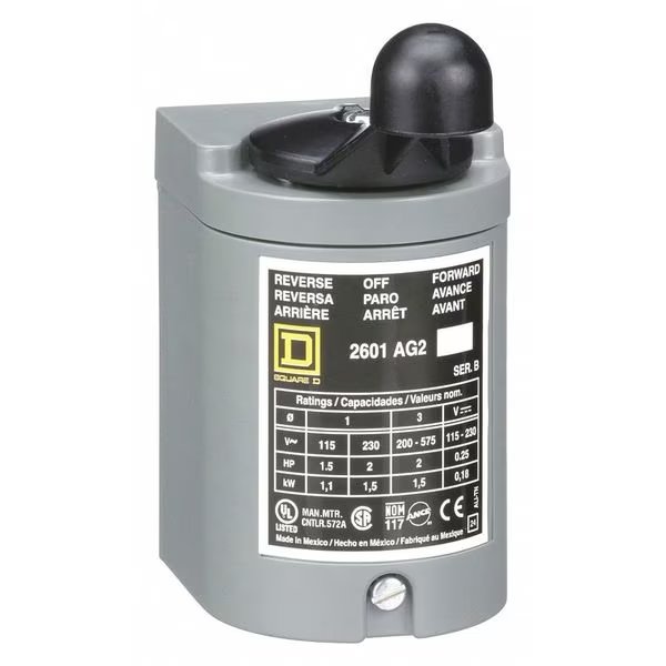 Switch, Drum Reversing, Plastic Handle, Square D, Mfr#: 2601AG2