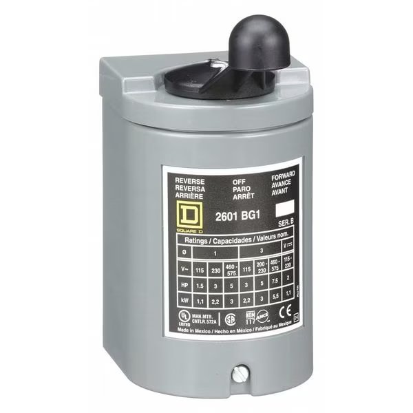 Switch, Drum Reversing, Plastic Handle, Square D, Mfr#: 2601BG1