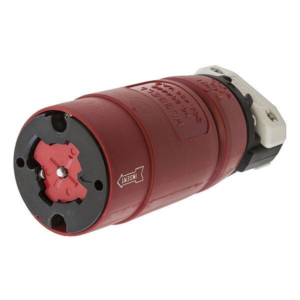 30A Locking Connector 3P 4W 480VAC RD, Hubbell, Mfr#: HBL20444B