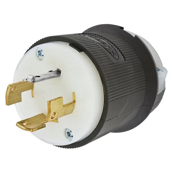 20A Twist-Lock Plug 3P 4W 250VAC BK/WT, Hubbell, Mfr#: HBL7411GCB