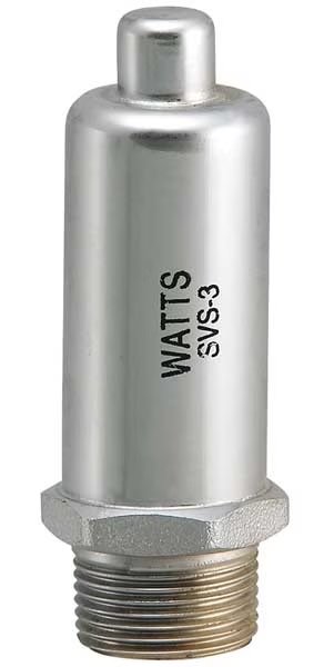 Steam Vent Valve, Non-Adj, Straight, 3/4 In, Watts, Mfr#: 3/4 SVS 3 3/4mipx1/2fip