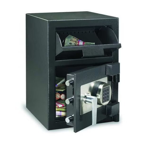 Depository Safe, with Programmable Electronic w/Time Delay 108 lb, 1.09 cu ft, Solid Steel, Sentry Safe, Mfr#: DH-109E