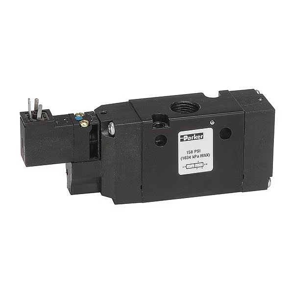 Solenoid Air Control Valve, 3/8 In, 120VAC, Parker, Mfr#: B6V2BB553A