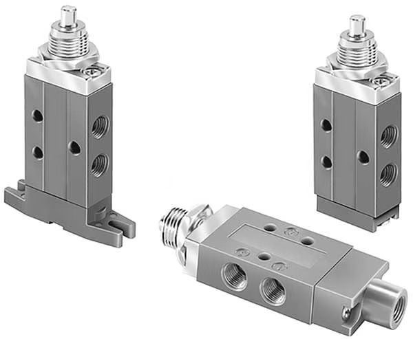 Manual Air Control Valve, 4-Way, 1/8In NPT, Parker, Mfr#: 410111000