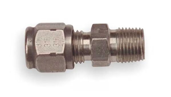 Compression Fitting, Non-Adj, 1/8NPT, L 1/8, Tempco, Mfr#: FTG-154-105