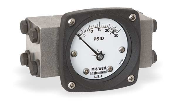 Pressure Gauge, 0 to 30 psi, Midwest Instrument, Mfr#: 140-SA-00-OO-30P