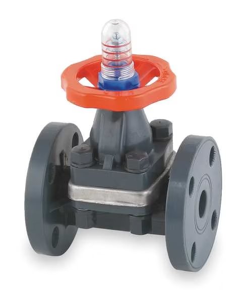 Diaphragm Valve, True Union, 1", PVC/EPDM, S/T, Hayward Flow Control, Mfr#: DAB1010UEE