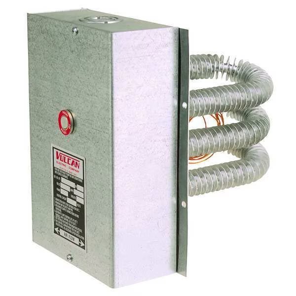 Finned Tubular Air Duct Heater, 480V, Vulcan, Mfr#: VFT1212-16C