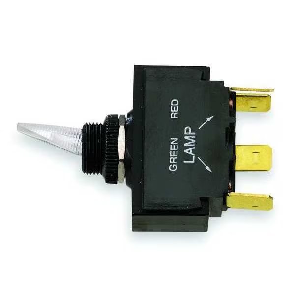 Lighted Toggle Switch, SPST, 1/4 in., Hubbell Wiring Device-Kellems, Mfr#: M11LRGSP