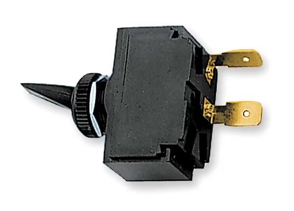Marine Toggle Switch, SPST, 2 Connections, On/Off/On, 15A @ 12VDC, Hubbell Wiring Device-Kellems, Mfr#: M11MSP