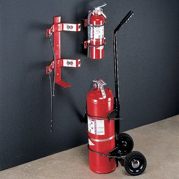 Fire Extinguisher Mounting Bracket, Steel, For 13 lb Tank Weight, Dry Chemical Extinguisher Type, Amerex, Mfr#: 862