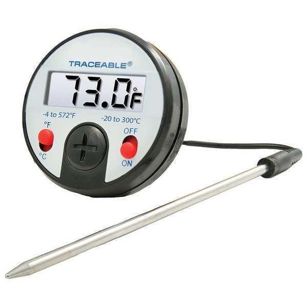 NIST Traceable® Digital Thermistor Thermometer, -58 Degrees to 572 Degrees F, Traceable, Mfr#: 4377