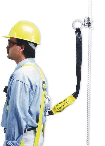 Rope Grab with Lanyard, For Rope Size 5/8", Stainless Steel, Honeywell Miller, Mfr#: 8175SLS-Z7/3FTYL