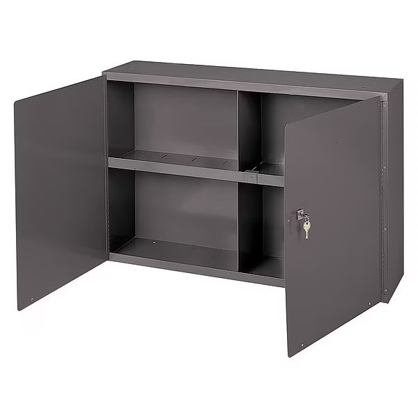 20 ga. Steel Storage Cabinet, 33-3/4 in W, 22 1/4 in H, Stationary, Durham Mfg, Mfr#: 343-95