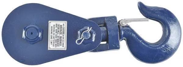 Snatch Block, Wire Rope, 3/4 in Max Cable Size, 16,000 lb Max Load, Painted, B/A Products Co, Mfr#: 6I-8T6