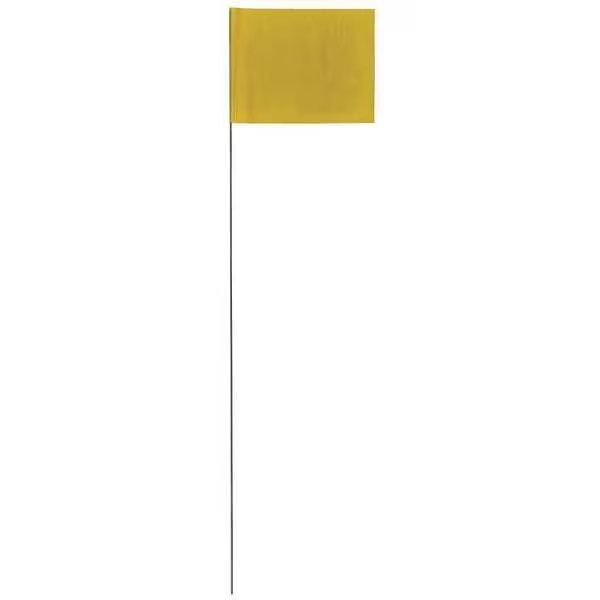Marking Flag, Yellow, Blank, PVC, PK100, Presco, Mfr#: 2321Y-200