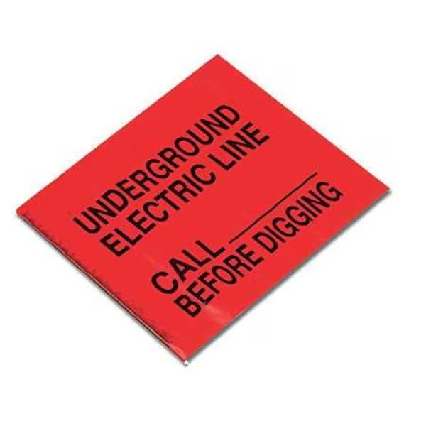 Marking Flag, Red, Electric Line, PVC, PK100, Presco, Mfr#: 4521RBK3571-200