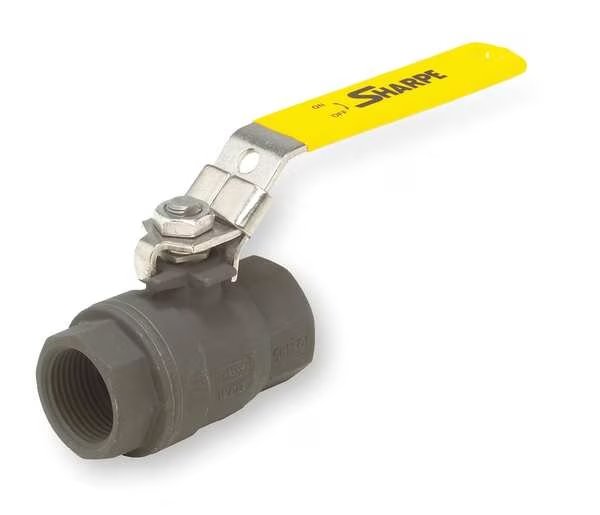 1" FNPT Carbon Steel Ball Valve Inline, Sharpe Valves, Mfr#: 4353010440