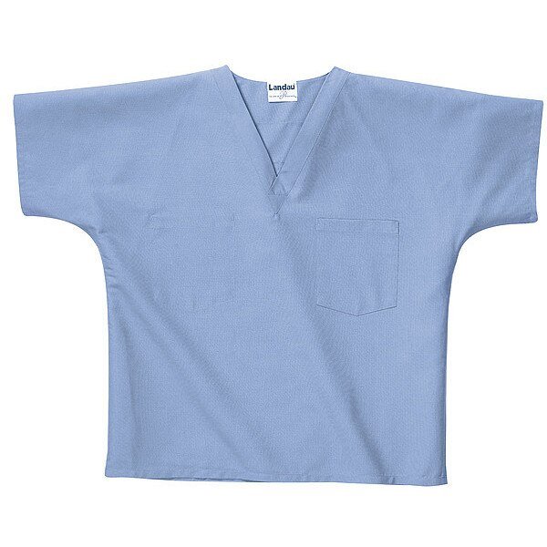 Scrub Shirt, Unisex, M, Blue, Landau, Mfr#: 7502BCPMED