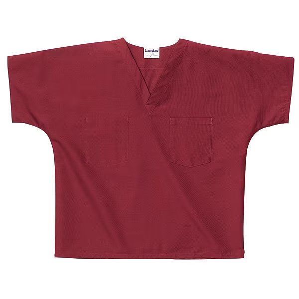 Scrub Shirt, M, Wine, Unisex, Landau, Mfr#: 7502RWPMED