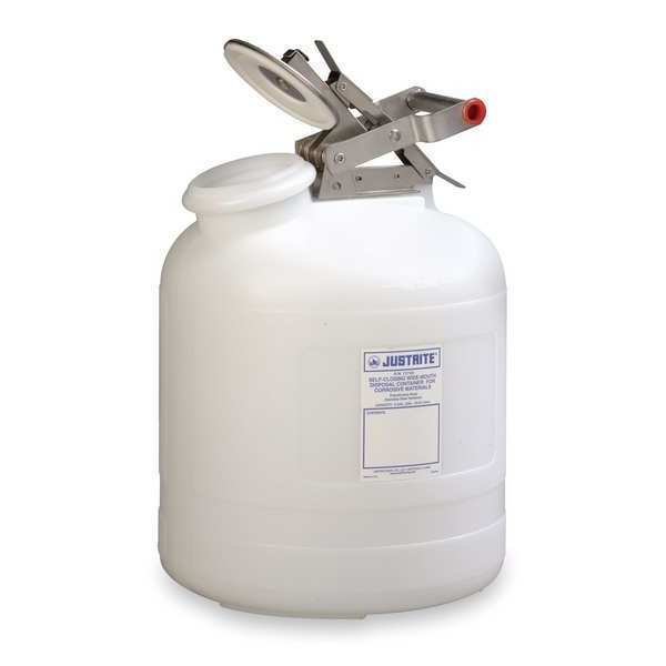 Type I Safety Can, 2-1/2 gal, White, Justrite, Mfr#: 12260