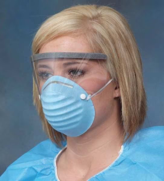 Disposable Procedural Face Mask and Eye Shield, Universal, Blue, 25PK, EnjoyTool Select, Mfr#: 3NMG3