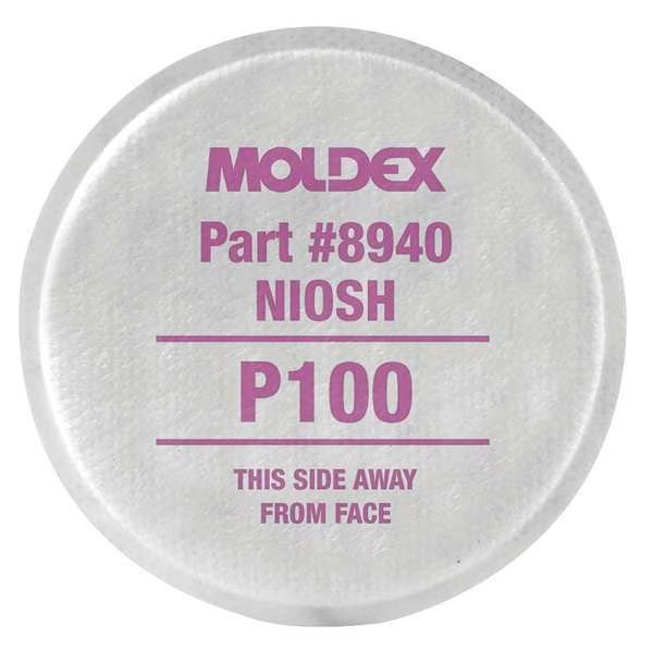 Filter, Threaded, P100, Magenta, 10 PK, NIOSH, Moldex, Mfr#: 8940