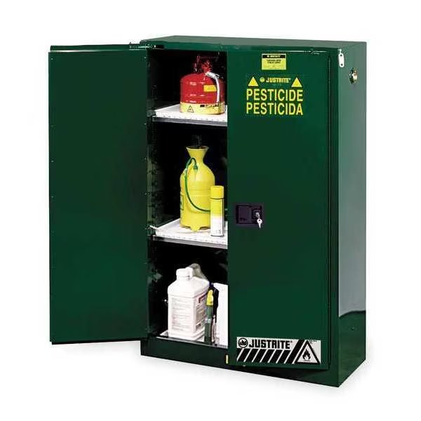 Cabinet, Pesticide, Green, 60 Gallon, Justrite, Mfr#: 896004