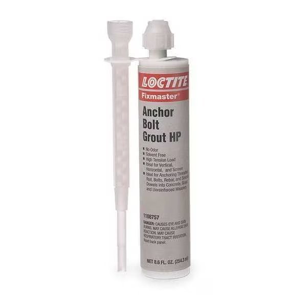 8.6 oz. Gray Anchor Bolt Grout HP Kit, Loctite, Mfr#: 1108757