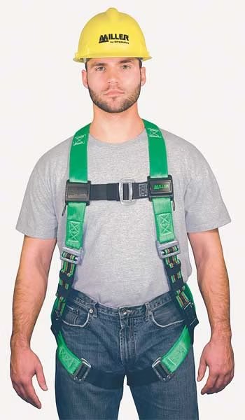 Full Body Harness, 2XL, Polyester, Honeywell Miller, Mfr#: P950/XXLGN