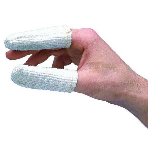 Heat Resistant Finger Cots, White, PK12, Zetex, Mfr#: 2100004