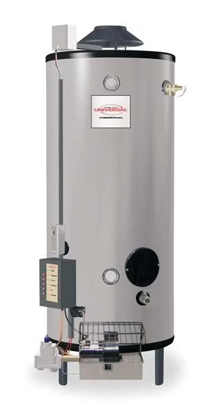 Natural Gas Commercial Gas Water Heater, 91 gal., 120V AC, Rheem-Ruud, Mfr#: GN91-200