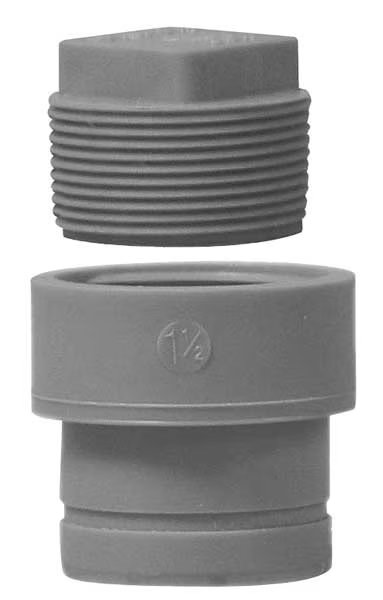 Cleanout Adapter, Polypropylene, 4