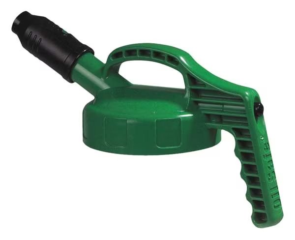 Stumpy Spout Lid, w/1 In Outlet, Mid Green, Oil Safe, Mfr#: 100505