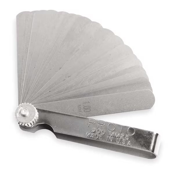 25 Blade Metric Feeler Gauge Set, Proto, Mfr#: J00MM25
