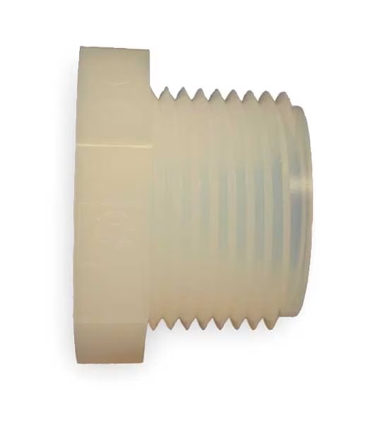 Plug, 3/4 In, NPT, PFA, Parker, Mfr#: P-12-P