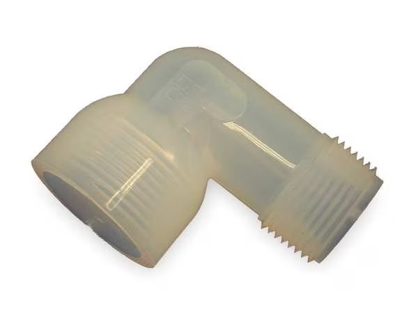 Street Elbow, 3/8 In, NPT, PFA, Parker, Mfr#: PSE-66-P