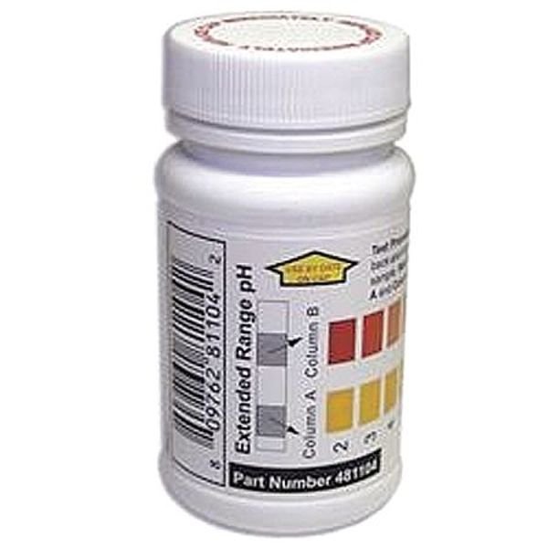 Test Strips, pH, 2-12ppm, PK50, Industrial Test Systems, Mfr#: 481104