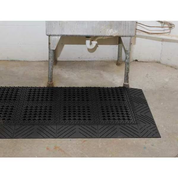 Interlocking Drainage Mat, 30 In W x 5 Ft L, 1 In Thick, Notrax, Mfr#: 620S3060BL