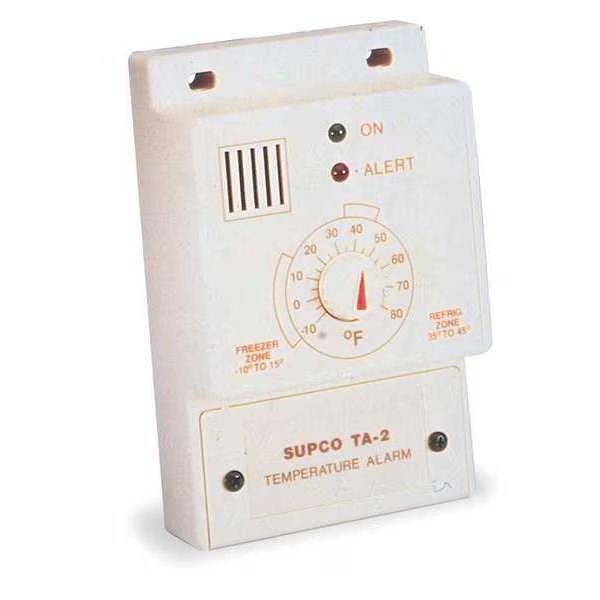 Temperature Alarm, -10 to 80F, Supco, Mfr#: TA2