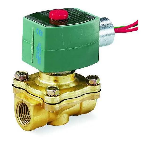 24V DC Stainless Steel Solenoid Valve, Normally Closed, 3/4 in Pipe Size, Redhat, Mfr#: 8210G088